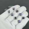 Amethyst Edelstein Ohrringe, 925 Sterling Silber Ohrringe, Handgefertigte Silberohrringe zum Verschenken, Amethyst Hängeohrringe Valentinstagsgeschenk
