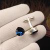 London Blue Topas Edelstein 925 Sterling Silber Handgefertigter Schmuck Designer Formelle Manschettenknöpfe 1" CL-10-8