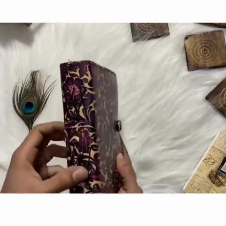 Leather Journal Notebook - Sketchbook Diary Book of Shadow Spell Book Handstitched Writing Journal with Colorful Paper Gift for Women