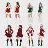 Women's Sexy Santa Outfit Red Tube Top Dress Xmas Cloak Cosplay