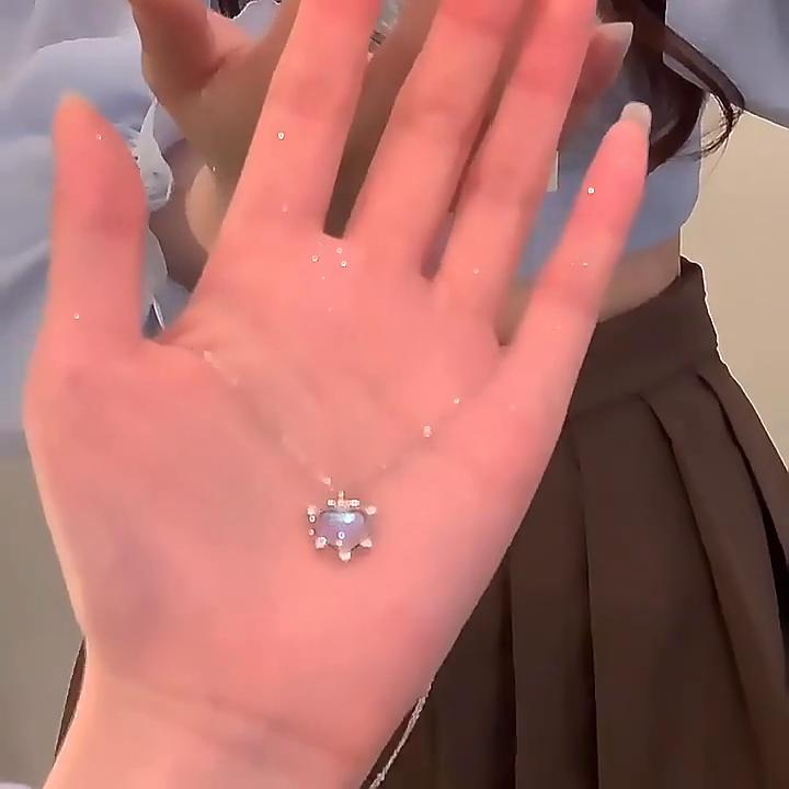 Colar de amor mágico feminino verão luz luxo nicho design sentido clavícula corrente 2024 nova corrente de pescoço