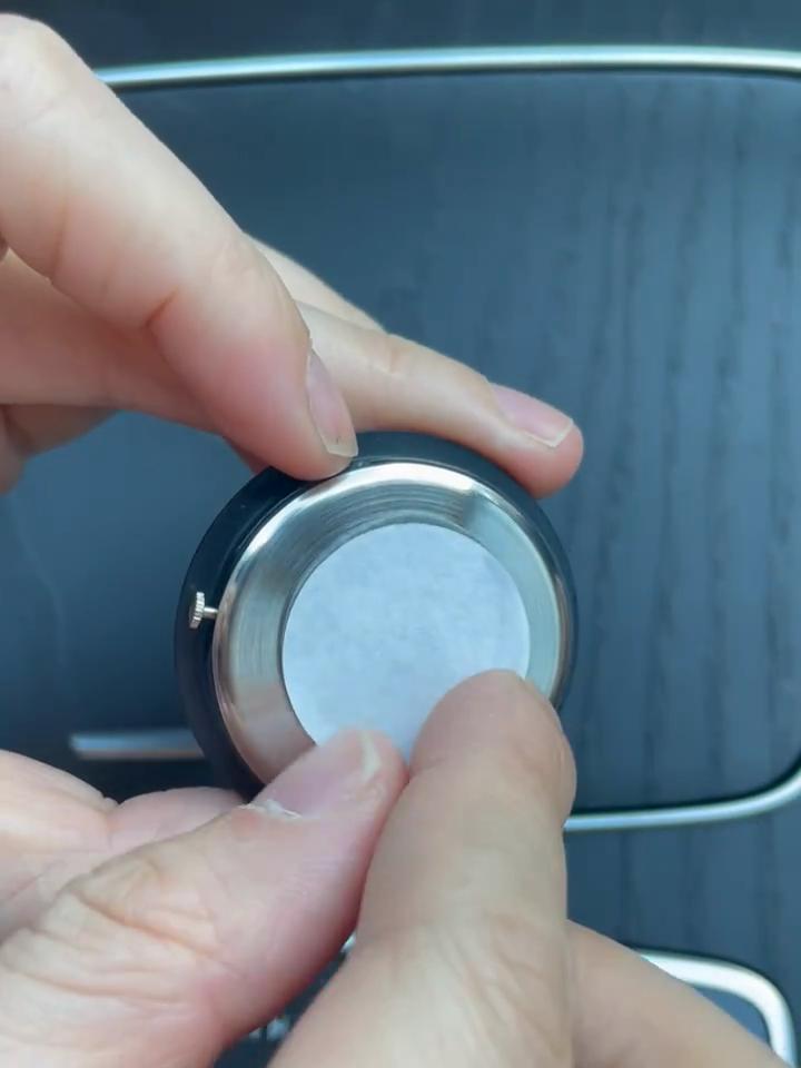 43mm Luminous Car Dashboard Clock - Waterproof Digital Display with Stick-On/Air Vent Mount for Auto