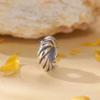 Bamoer 925 Sterling Silver Interweave Twist Silikonové korálky Příslušenství Přívěsky se vzorem opletení pro ženy Náramek a náramek