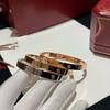 V Gold CNC High Version Love Bracelet Narrow Medium Wide Version New Women's Thick Plated 18K Rose Gold Couple Bracelet