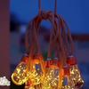 Outdoor Solar Hemp Rope Lights Waterproof String Lights Copper Wire Christmas Ball Bubble Lights for Courtyard Camping Holiday Decor