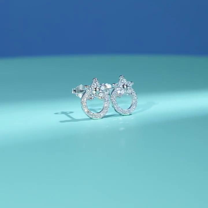 Tancise 925 Sterling Silver Zircon Earrings Drop Earrings For Women Wedding Party Gifts