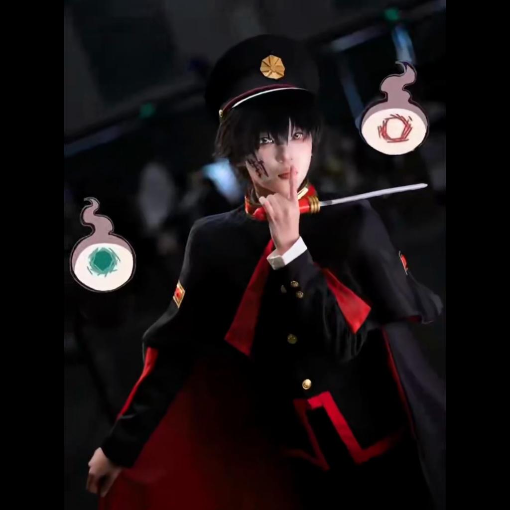 Jibaku Shounen Hanako kun Nene Yashiro Cosplay Kostyme Parykker, Halloweenfest