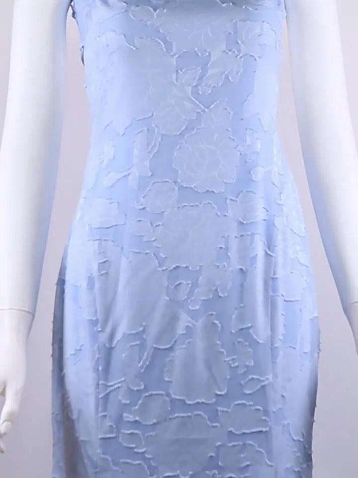 Spring New Women's French Sexy Temperament One-shoulder Backless Strappy Slim Suspender Dress