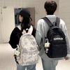Student Class Computer Bag Women Large Capacity Travel Backpack Men Letter Backpack