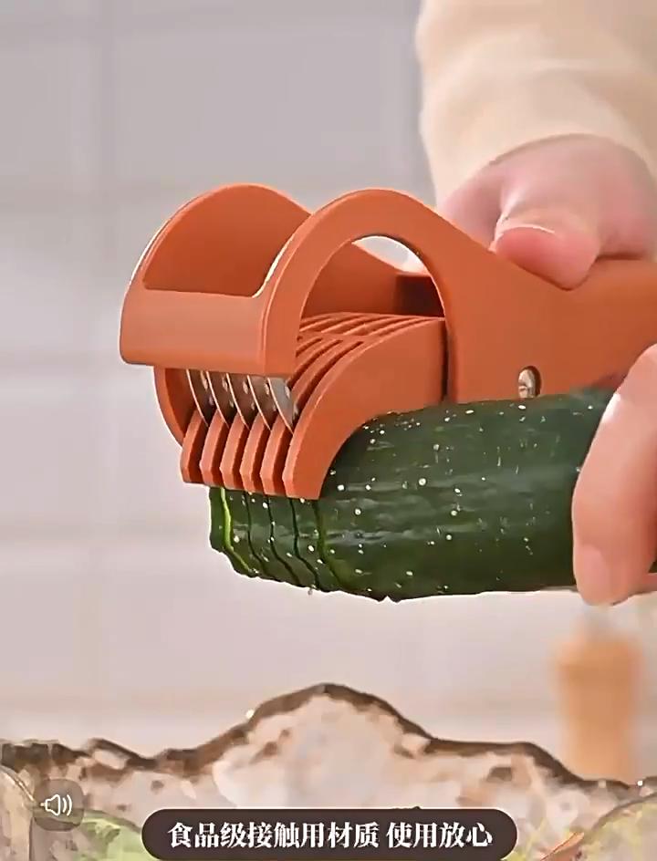 Multifunctional Kitchen Vegetable Fruit Slicer with Stainless Steel Blade Salad Chopper Tool for Home Kitchen