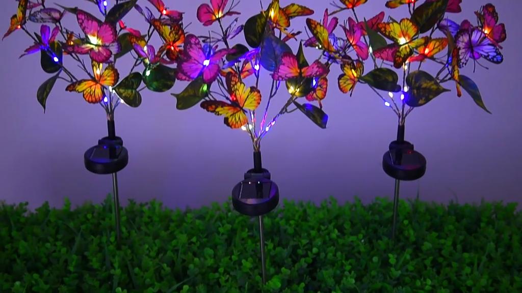 Solar Butterfly Flower Garden Lights – Waterproof Decorative Lawn Lamps with Simulation Design for Outdoor Yard Landscape Christmas Decor