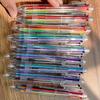 6-Color Transparent Click Multi-Color Ballpoint Pen Push-Button Gel Ink Writing Pen Stationery Office & School Supplies