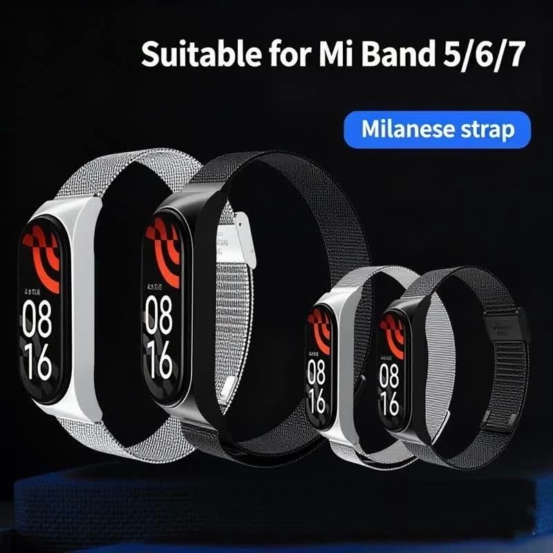Xiaomi Mi Band 7 6 5 Edition Mailand Armband Schnalle Smartwatch Ersatz Metallarmband, geeignet für das Edelstahlarmband