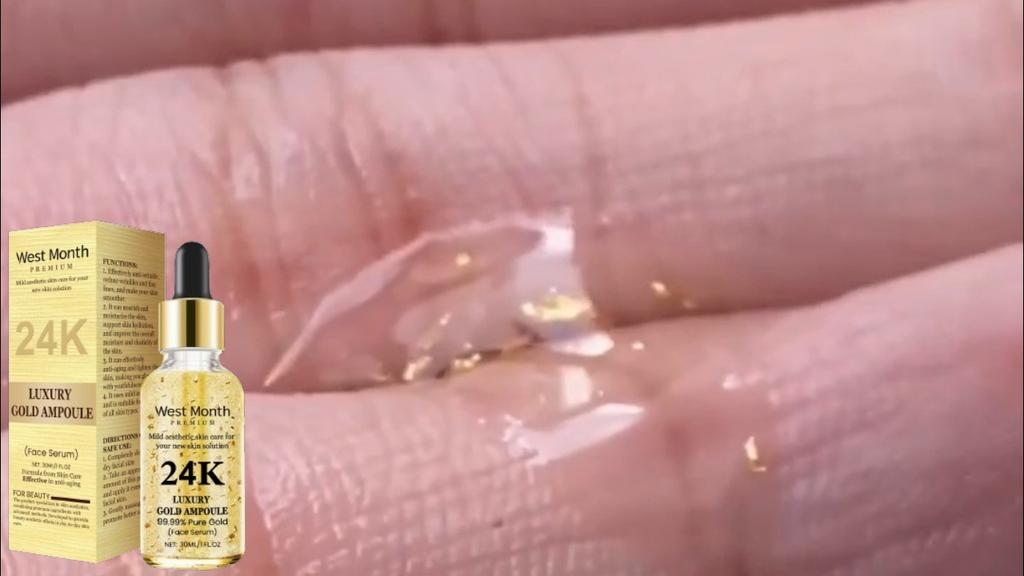 West&Month 24K Gold Anti-Falten Serum 30ml Hyaluronsäure-Serum Reduziert Falten, strafft und festigt die Gesichtshaut