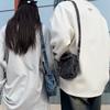 Denim Small Bag Women's Mobile Phone Bag Solid Color Crossbody Bag Men's Coin Purse