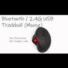 SeenDa Rechargeable Ergonomic Mouse 2.4G Wireless Trackball Mouse Easy Thumb Control BT Mice for PC Laptop Computer