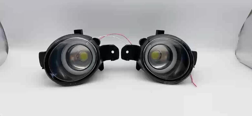 1pair Angel Eye Fog Light For Nissan Dualis J10 JJ10 2007-2015 Car Front Bumper H11 LED Fog Lamp Daytime Running Light DRL12V