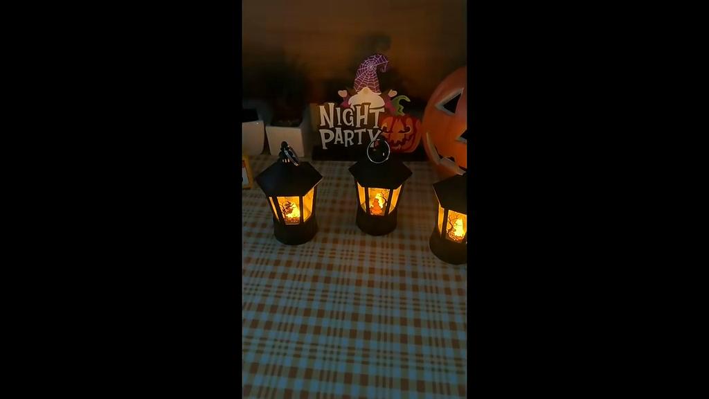 Halloween LED Electronic Pagoda Candle Light, Pumpkin Witch Skeleton Owl Decor for Home Party Desktop Mood Atmosphere, Cute Festival Gift Ornaments