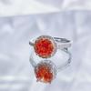 BELLA BOX Classic Women Open Ring Color Zircon Silver Fine Jewelry Gift