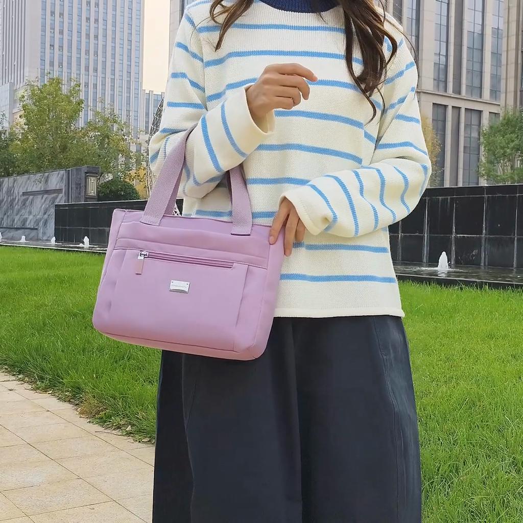 Borsa a Mano da Donna in Nylon Impermeabile a Spalla