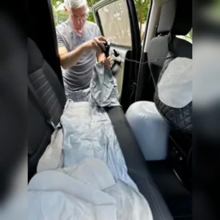 Inflatable Car Air Mattress, Back Seat Camping Cushion Bed Portable Home Air Mattress, Travel, Car Sleeping Bed Blow Up Pad Mattress, With Air Pump