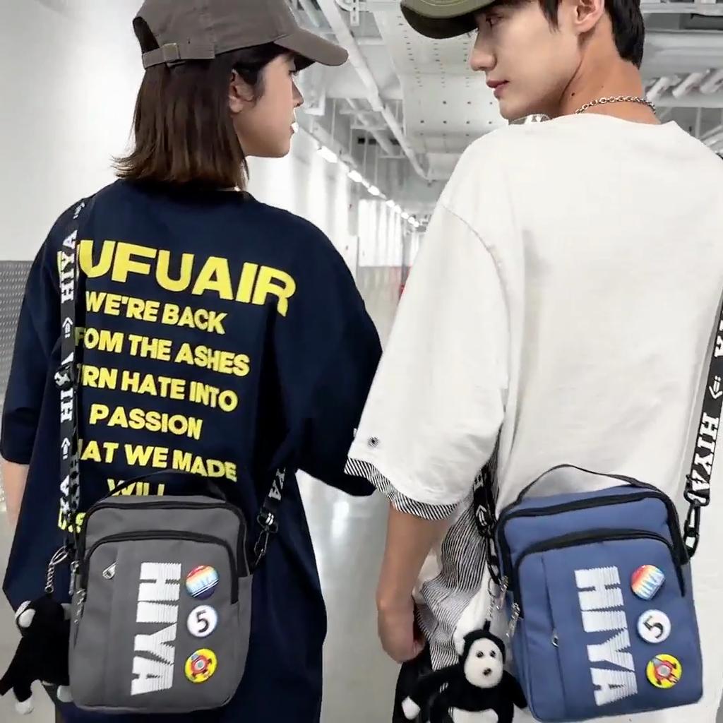 Men's Small Bag Letter Print Shoulder Bag Women Sports Crossbody Bag