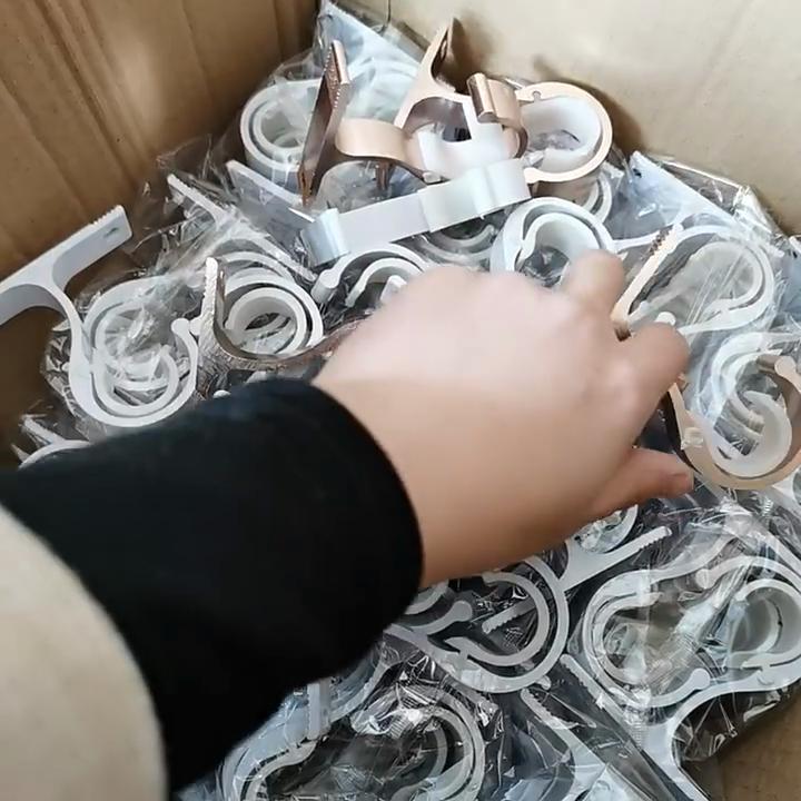 Staffa per asta per tende Supporto per asta Montaggio a soffitto Base addensata Casa in alluminio Moderna fissa decorativa