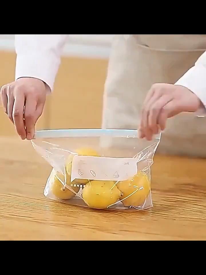 45-Piece Set of Three-Size Sealed Food Storage Bags Durable Plastic Multi-Purpose Reusable Sealing Bags Kitchen Food Storage and Preservation