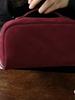 Frosted Genuine Leather Women Cosmetic Bag