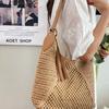 Yogodlns Borsa in Paglia Intrecciata Versatile da Appendere Estiva alla Moda con Lavorazione a Intreccio Vuota Borsa da Spiaggia in Erba Intrecciata a Mano Borsa a Spalla Singola da Donna