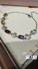 Light luxury rainbow egg-shaped crystal stone jewelry s925 sterling silver bracelet natural crystal apple design niche high-end fashion jewelry gifts
