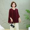 Middle Aged Women's Plus Size Casual Tops, Soft Comfortable Loose Fit Blouse (3XL-7XL)