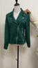 Women's Jacket Spring and Autumn New Slim Fit Lapel Zipper Ladies Coats Tops Fashion Long Sleeve Leather Fleece Warm Short Jackets for Women