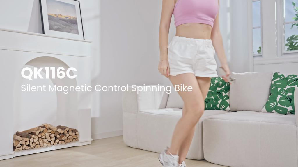 ALNSOOR QK116C Magnetic Resistance Exercise Bike - 4kg Flywheel 120kg Max Load Capacity Quiet & Stable Stationary Bike for Home Workouts