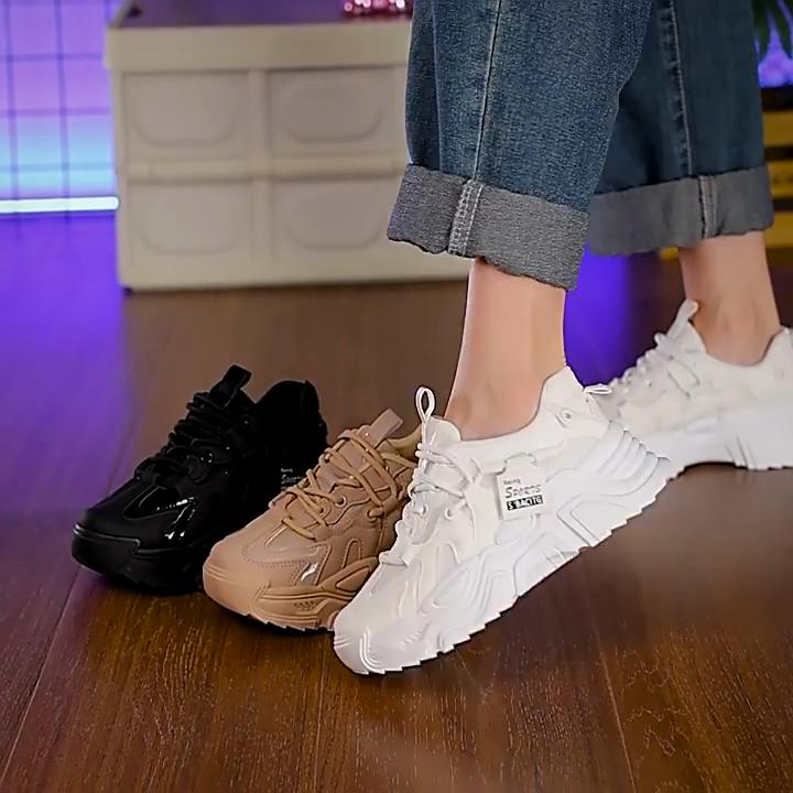 New Summer Women's Shoes All-match Thick-soled Breathable Mesh Shoes Student Breathable Casual Sports Shoes