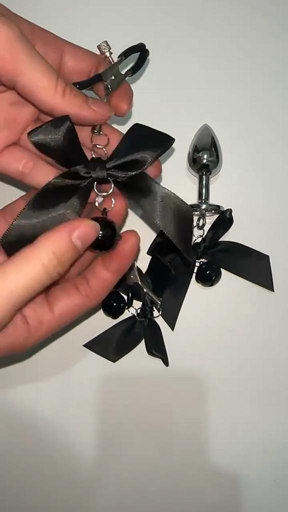 3ks/sada Metal Bells Anální kolík Anální dilatační Motýlek na zadek z nerezové oceli Spona na prsa Sexy hračky pro páry pro ženy Muž