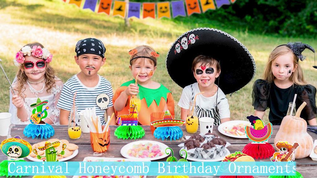 Honeycomb Table Centerpiece,9pcs Mexican Party Centerpieces,Cinco De Mayo Table Decorations&Mexican Centerpieces for Tables, Mexican Party Decorations