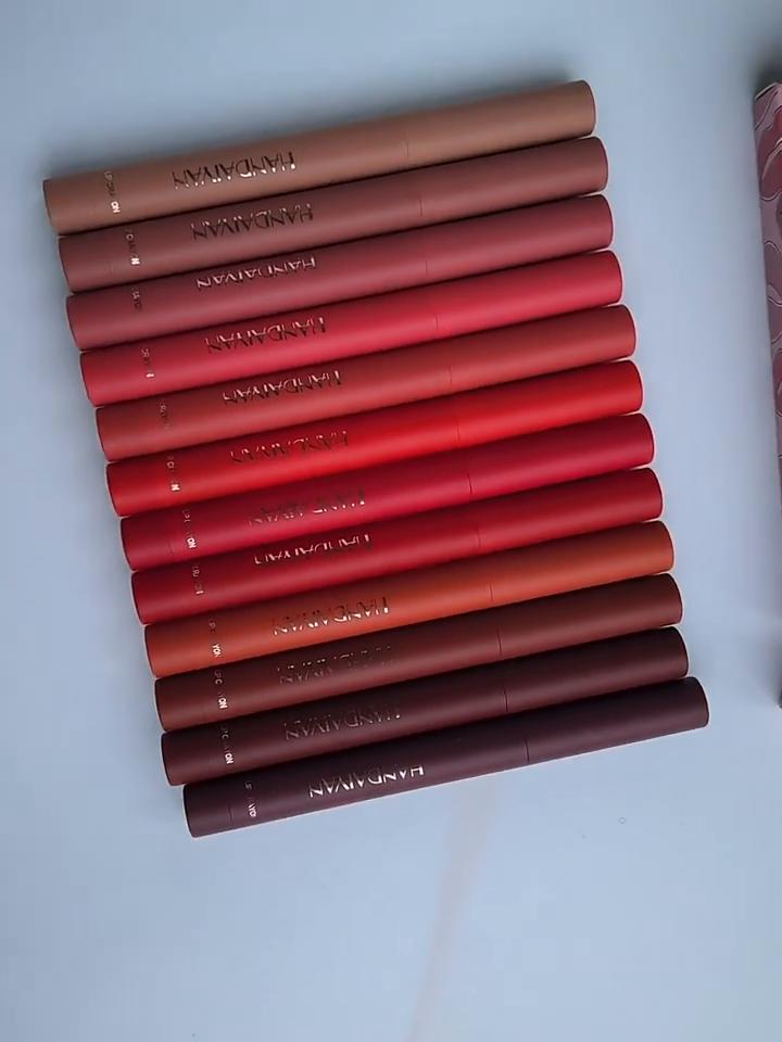 12 Colour Moisten Velvet Lipstick Silk Lip Stick  Lipstick Tool Beauty Waterproof Makeup Lips Automatic Pencil Liner Masquerade Lipliner