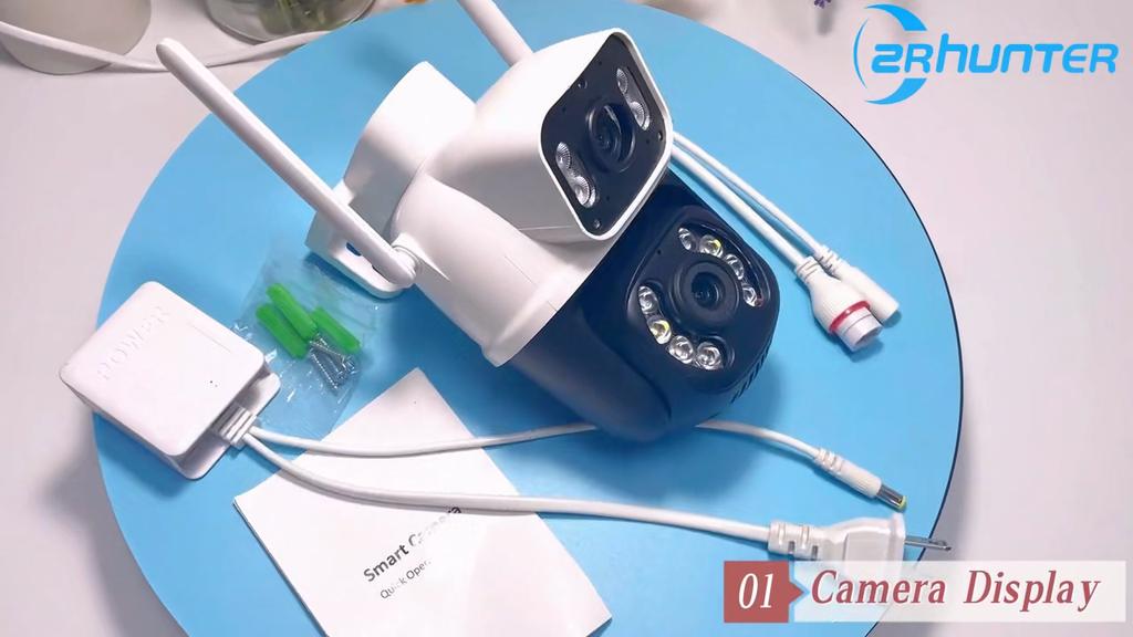 LS VISION 4K 8MP Dual Lens Wifi Camera Outdoor Monitor Night Vision Smart Home CCTV Security Protection Wireless Surveillance Camera ICSEE