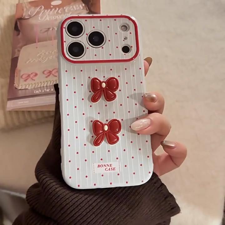 Creative 3D Bow Phone Case for iPhone 15, iPhone 16, iPhone 17 Pro Max