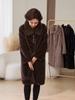 Winter Long Faux Fur Coat for Women Thick Warm Luxurious Overcoat Elegant Middle-aged Woman Fur Jacket
