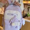 Student Schoolbag Girls Class Commuter Computer Backpack Color Block Campus Backpack with Coin Purse