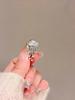 Dames Broche Blauwe Nepkristal Kwallen Vorm Reversspeld Pakken Jassen Tassen Sjaals Badge Veelzijdig Accessoire