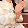 OUPINKE Brand Small Green Watch Light Luxury Diamond Set Fashion Trend Luminous Machine Watch Women Watch Women