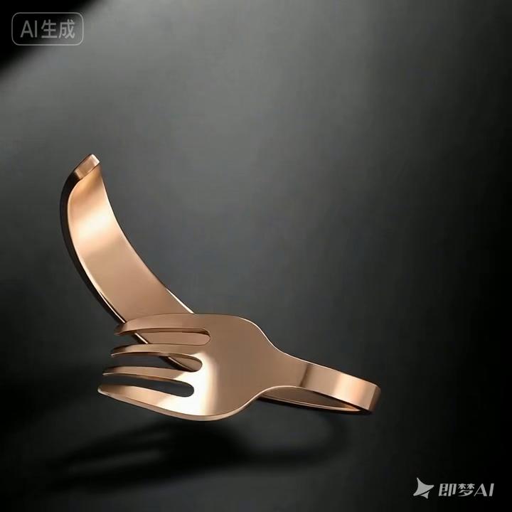 Brățară cu manșetă furculiță Design Creativ Oțel Inoxidabil pentru Femei Personalitate Trend Bijuterii de Petrecere Trei Culori Opționale