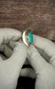 Sterling Silver Turquoise Ring - Oval Blue Gemstone Statement Ring with Rope Border - Boho Southwest Style Women's Jewelry