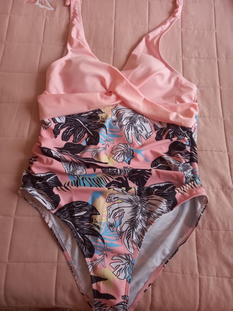 Generisch Costume da bagno da donna Monokini 2025 Costume da bagno Swimwear moda abbigliamento da spiaggia sport monokinis tempo libero donna push up costume intero, Colore: rosa., L