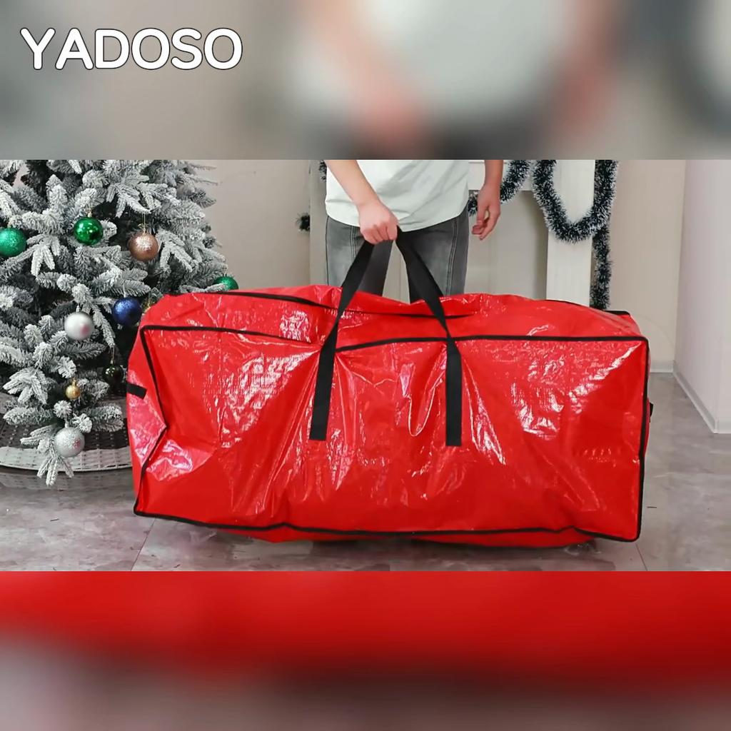Christmas Tree Storage Bag - Stores 7Foot Artificial Xmas Holiday Tree, Durable Waterproof Material, Zippered Bag, Carry Handles.