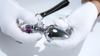 S/M/L Anal Plug Sexspielzeug Edelstahl Glattstahl Butt Plug mit Glöckchen runder Kristall Anhänger Schmuck