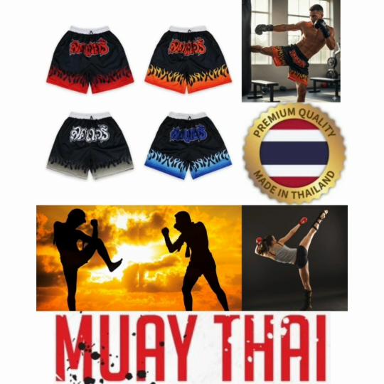 Fire Muay Thai Kickboxing Boxing Training Print Shorts Martial Art Boxer Unisex Men Women Kid Pants Fighting Fitness Gym Sport Workout